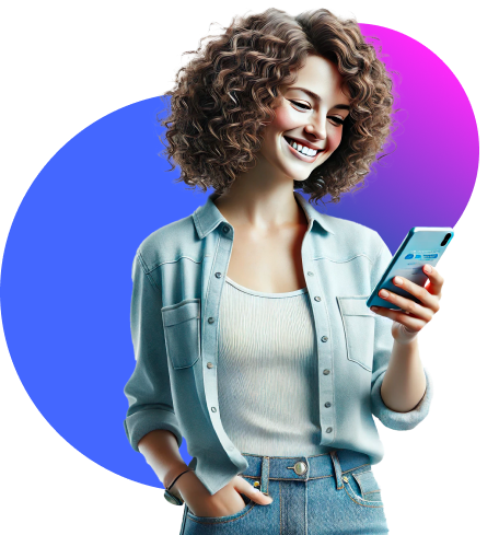 Mujer mirando su smartphone